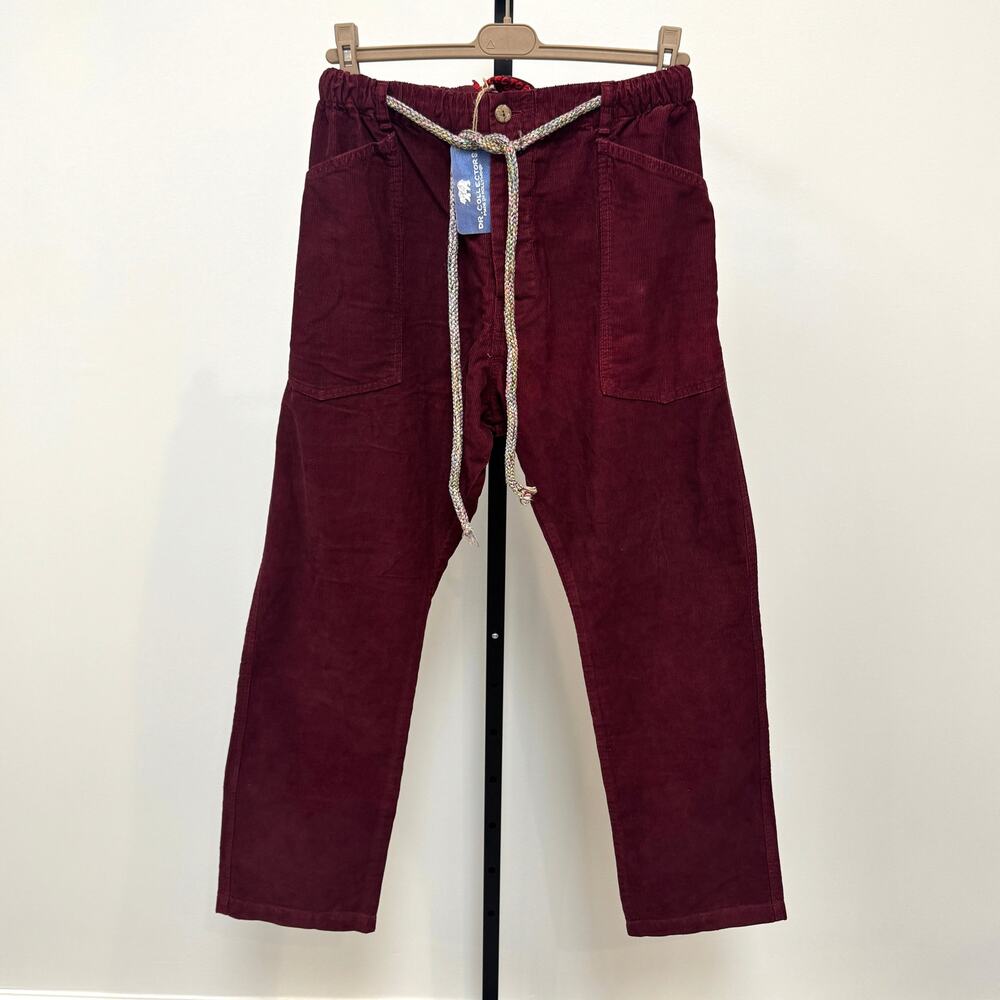 Dr. Collector's P38 16 Wales Deep Burgundy Corduroy Pants Small NEW Relaxed Fit